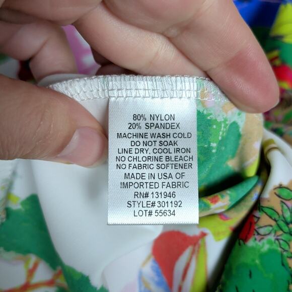 JUDE CONNALLY Hadley Tunic Popover Top Multicolor Print V-Neck Women's Large - Picture 6 of 6